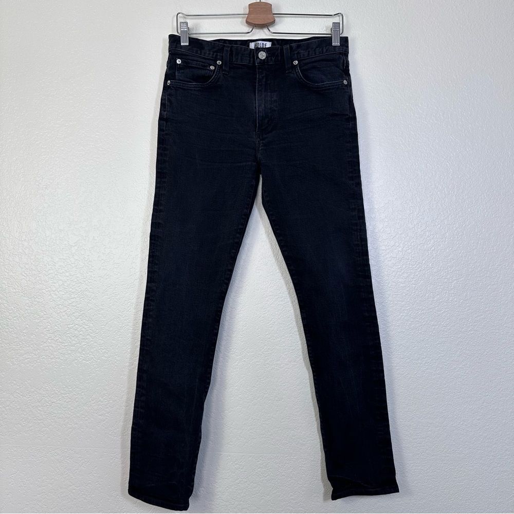 Men's Agolde Blade Skinny Fit Jeans in Black Raw Size 32 - Picture 2 of 10